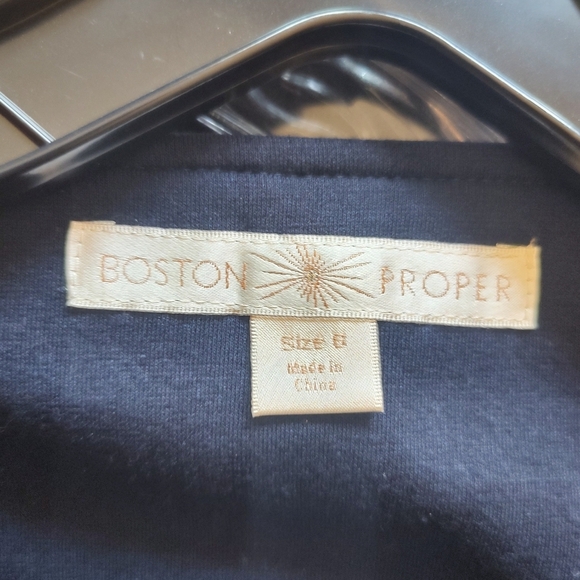 Boston Proper Size 6 Navy Blue Long Sleeve Dress! - Picture 6 of 8